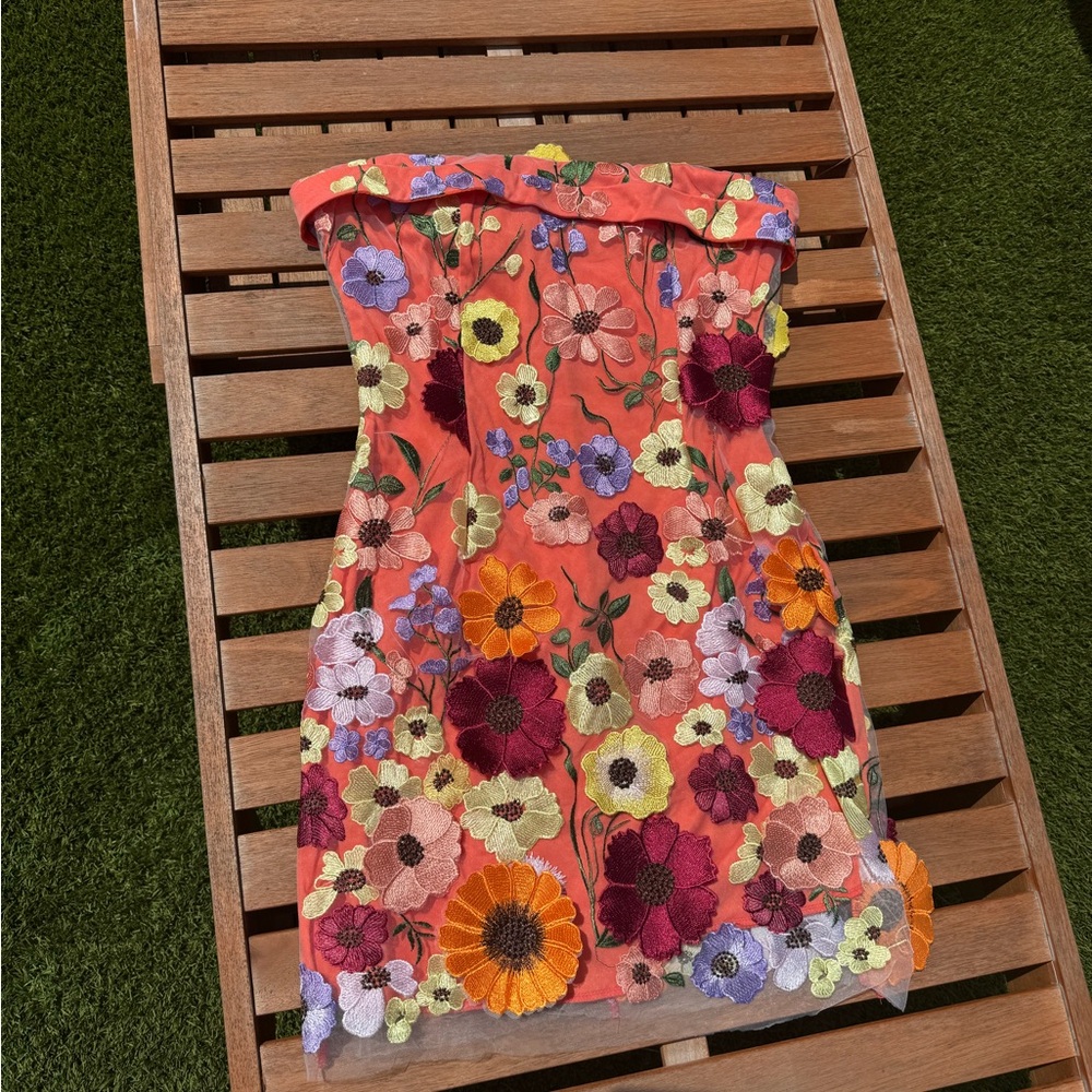 Floral Embroidered Women’s Dress - Multicolor